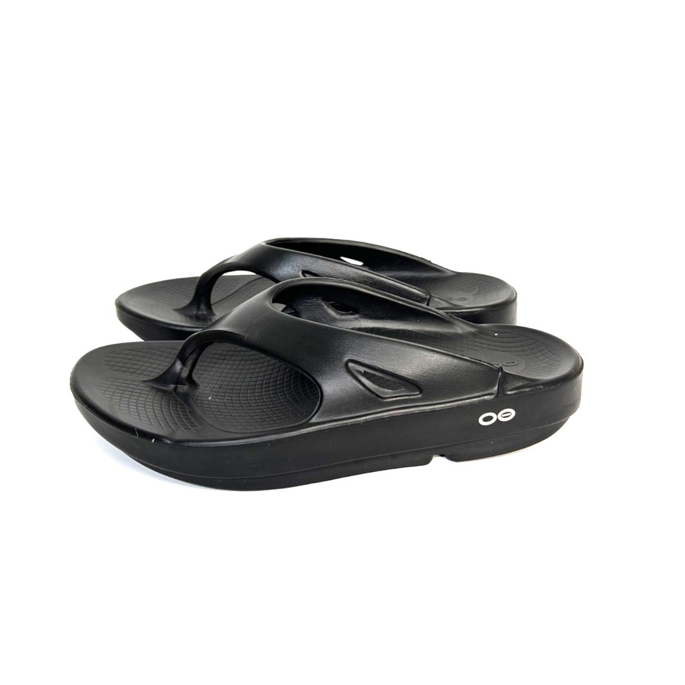 OOFOS Original Women's size 7 38 Flip Flops Black Recovery Sandals